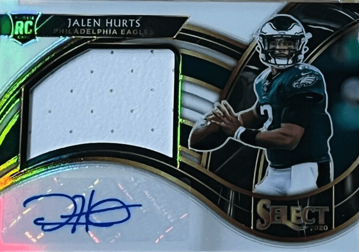 jalen hurts rookie card cards